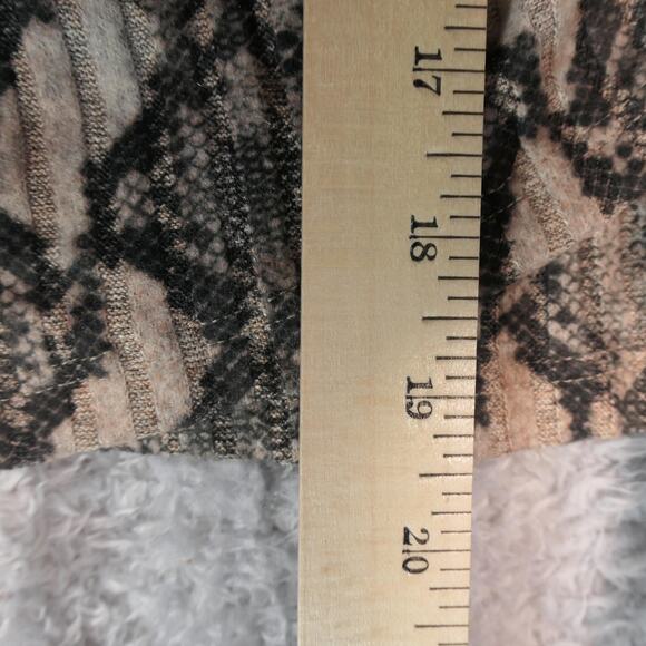 Wild Fable Sweater Wrap Womens XL Brown Snake Print V Neck Cropped Tie Waist - Picture 8 of 11